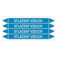 Značení potrubí, stlačený vzduch,4 ks, 250 × 26 mm